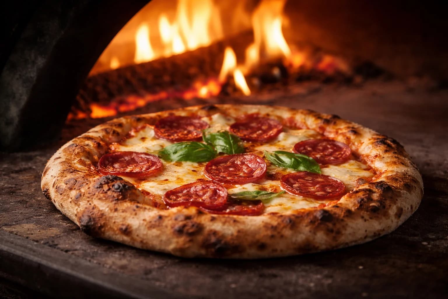Wood-fired pizza